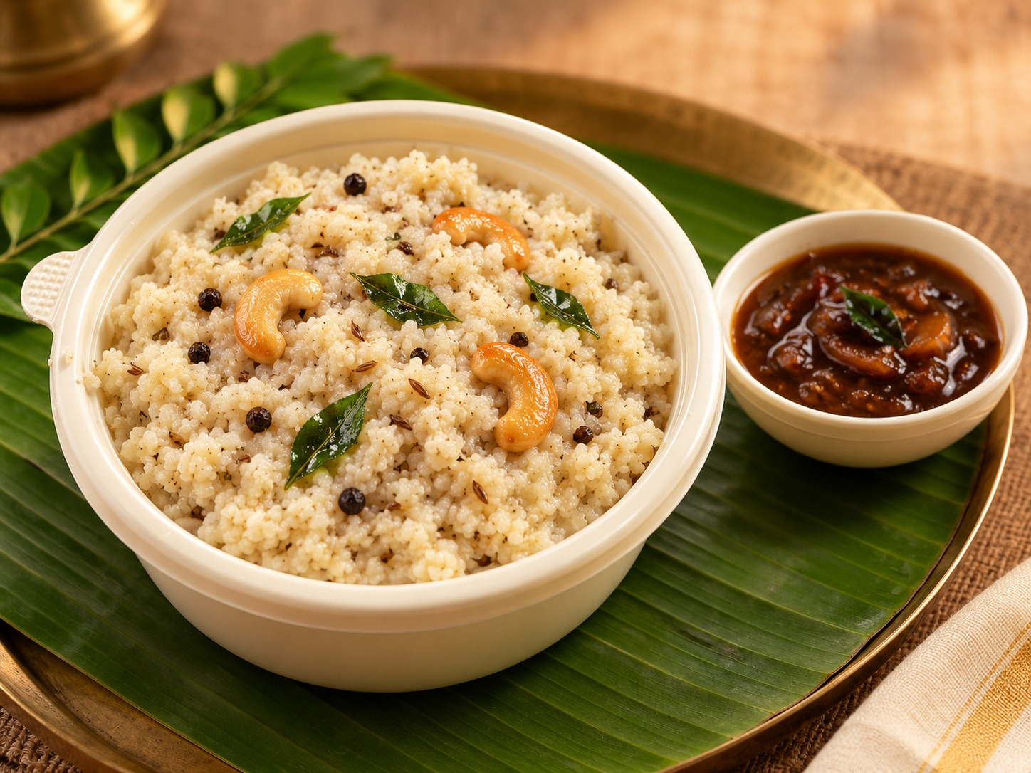 Millet Pongal with tamarind chutney House of Sindhu Bengaluru