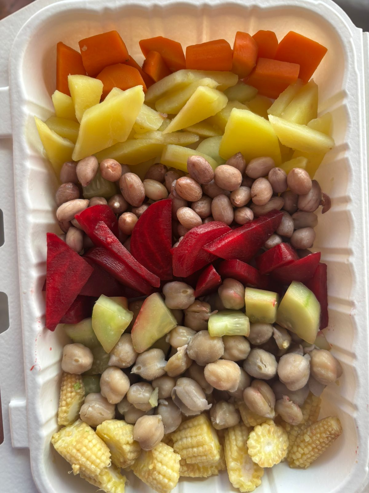 Nisarga Bhojana fresh vegetable and chana salad box House of Sindhu
